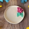 Small Plate with Pink Flowers