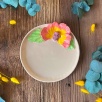 Mug Plate with Big Pink Flower