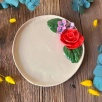 Kırmızı Gül Pasta Tabak