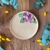 Mug Plate with Purple Flowers