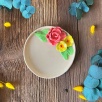 Small Plate with Pink Rose