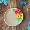 Small Plate with Pink Rose