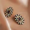 Silver Earrings with Opal and Kyanite Stones