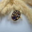 Silver Ring with Kyanite and Opal