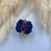 Lapis Lazuli, Yakut ve Elmas Taşlı Gümüş Yüzük