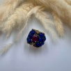 Lapis Lazuli, Yakut ve Elmas Taşlı Gümüş Yüzük