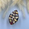 Silver Ring with Opal and Garnet Stones