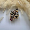 Silver Ring with Opal and Garnet Stones