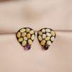 Silver Earrings with Opal and Amethyst Stone