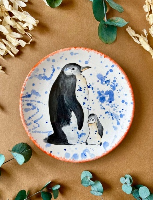 Design Tile Plate Penguin