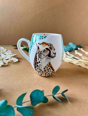 Design Tile Mug Leopard