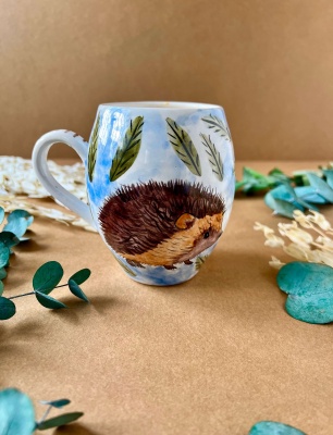 Design Tile Mug Hedgehog