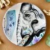 Design Tile Plate Elephant