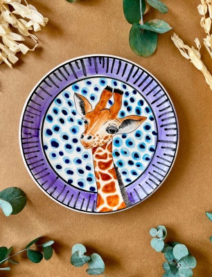 Design Tile Plate Baby Giraffe