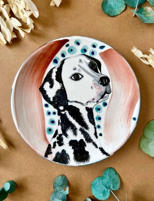 Özel Tasarım Çin Tabak Dalmaçyalı Köpek