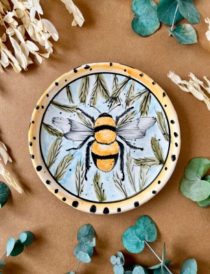 Özel Tasarım Çini Tabak Arı