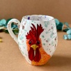 Design Tile Mug Rooster