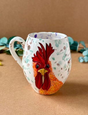 Design Tile Mug Rooster