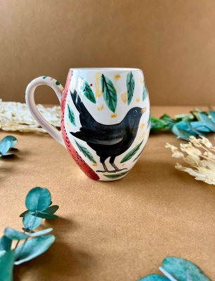 Özel Tasarım Çin Mug Sığırcık Kuşu