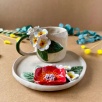 Handmade Design Daisy Ceramic Mug Set