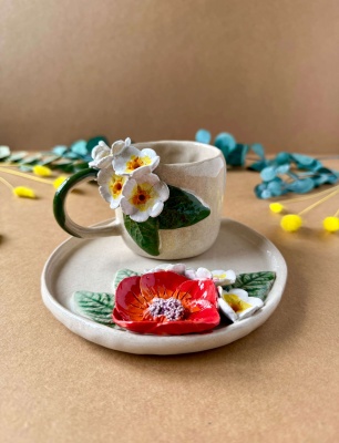 Papatyalı Kahve Mug Set