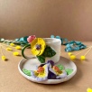 Handmade Design Yellow Flower Coffee Mug Set