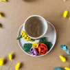 Coffee Mug Set with Colorful Flowers