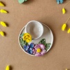 Turkish Coffee Cup Set with Yellow Flowers