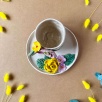 Büyük Çiçekli Kahve Mug Set