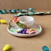 Turkish Coffee Cup Set with Small Flowers