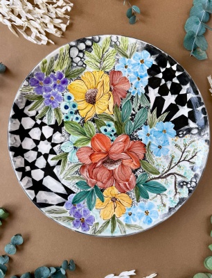 Özel Tasarım Çini Büyük Tabak