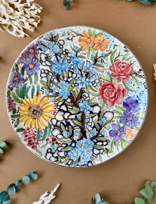 Özel Tasarım Çini Büyük Tabak