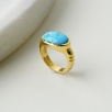 Turkuaz Taşlı Gümüş Yüzük