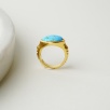 Turkuaz Taşlı Gümüş Yüzük