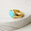 Turkuaz Taşlı Gümüş Yüzük