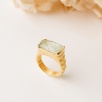 Silver Ring with Aquamarine Stone