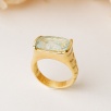 Silver Ring with Aquamarine Stone