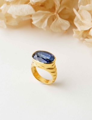 Kyanit Taşlı Gümüş Yüzük