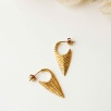 Silver Earring with Spearhead Design