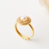 Silver Ring with Zircon and Pearl