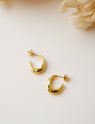 Silver Earring with Round