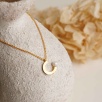Silver Necklace New Moon and Pearl