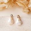 Silver Earrings with Baroque Pearl