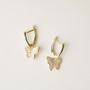 Silver Earrings with Mother of Pearl Butterfly