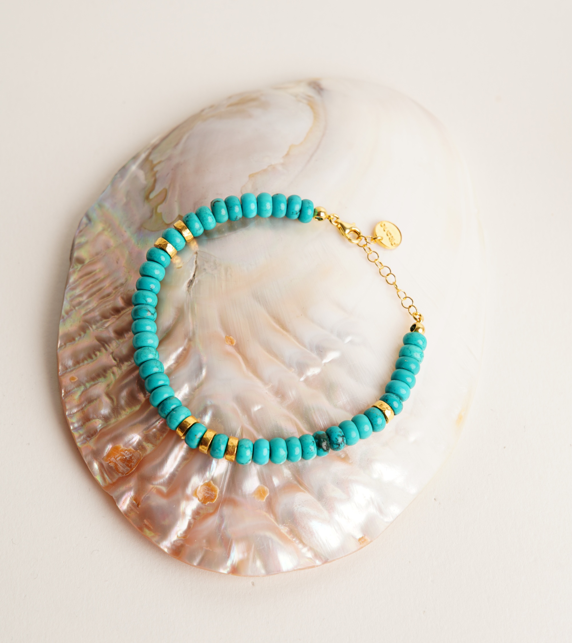 Turkuaz Taşlı Gümüş Bileklik