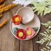 Turkish Coffee Cup Set with Flowers