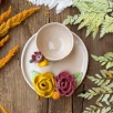 Turkish Coffee Cup Set with Yellow Flower