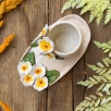 Turkish Coffee Cup Set with Daisy Flowers