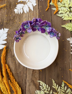 Bowl with Hydrangea Flower