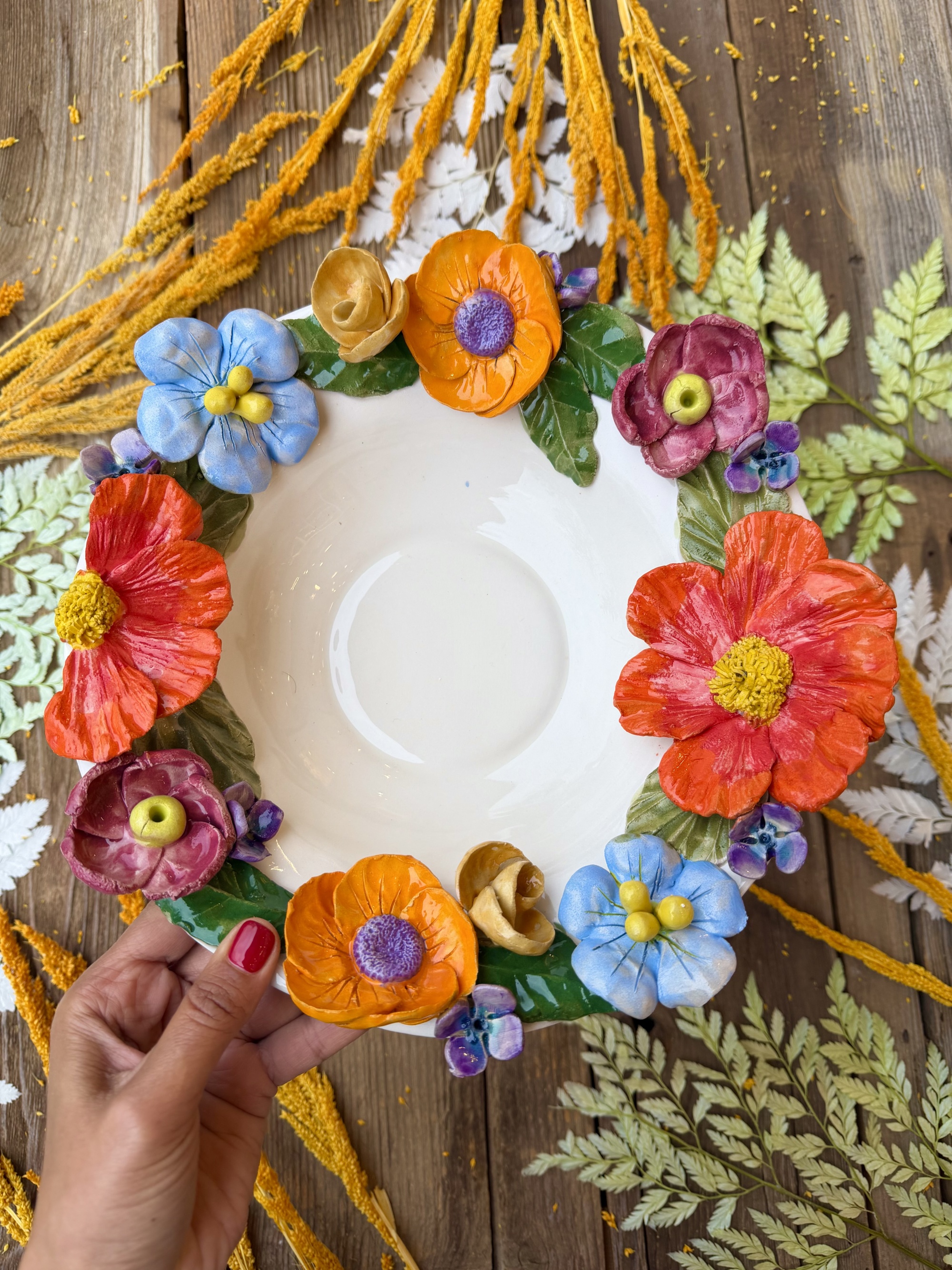 Çok Çiçekli Büyük Boy Kase